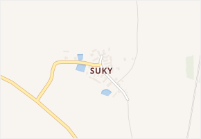 Suky v obci Ostrov nad Oslavou - mapa části obce