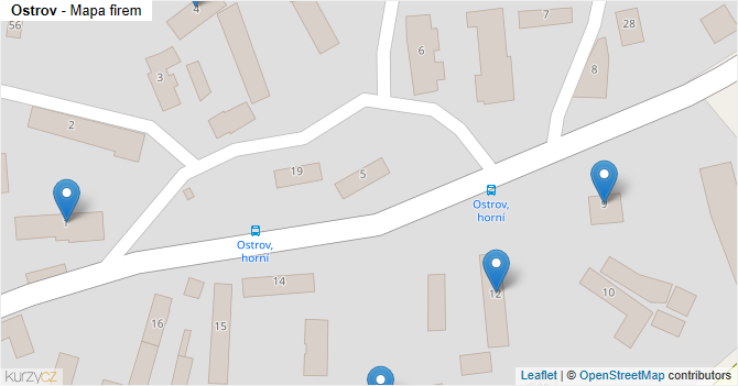 Ostrov - mapa firem