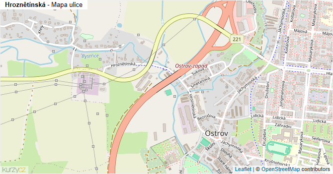 Hroznětínská - mapa ulice