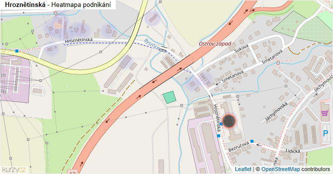 Hroznětínská - mapa podnikání
