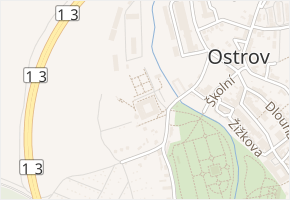 Klášterní v obci Ostrov - mapa ulice