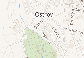 Malé nám. v obci Ostrov - mapa ulice