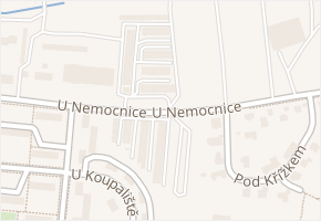 U Nemocnice v obci Ostrov - mapa ulice