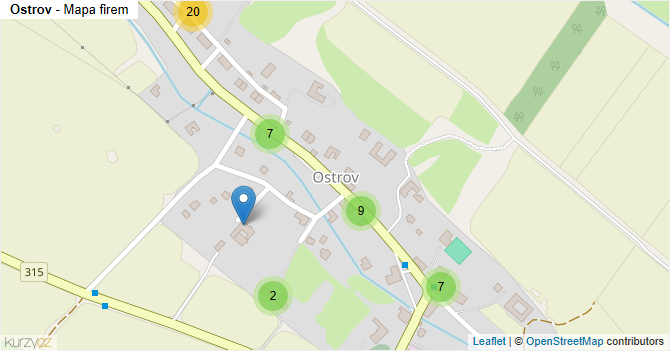 Ostrov - mapa firem