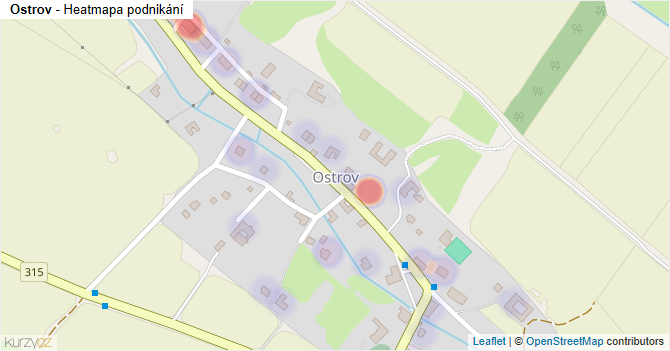 Ostrov - mapa podnikání