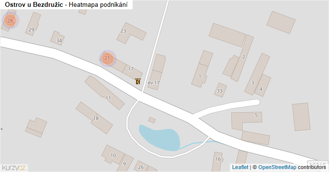 Ostrov u Bezdružic - mapa podnikání
