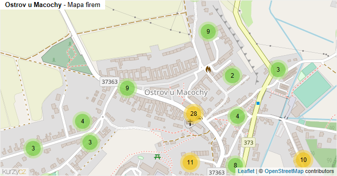 Ostrov u Macochy - mapa firem