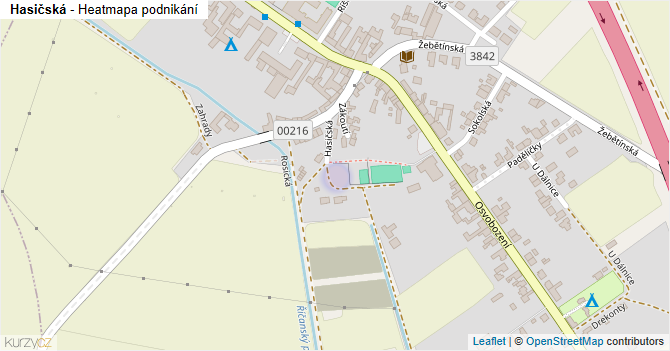 Hasičská - mapa podnikání