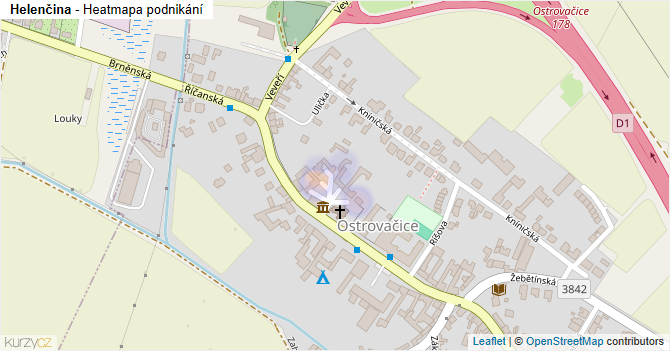 Helenčina - mapa podnikání