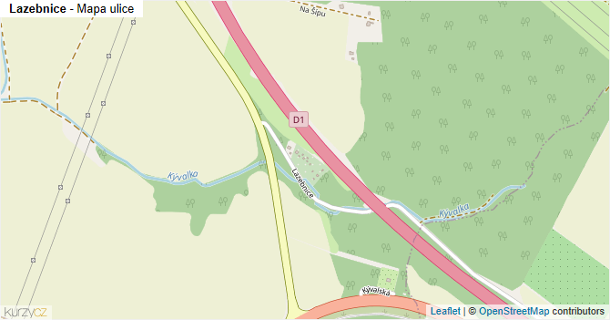 Lazebnice - mapa ulice