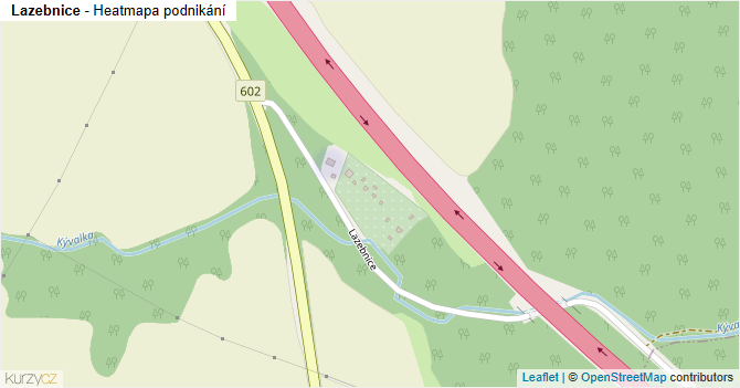 Lazebnice - mapa podnikání