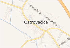 Ostrovačice v obci Ostrovačice - mapa části obce