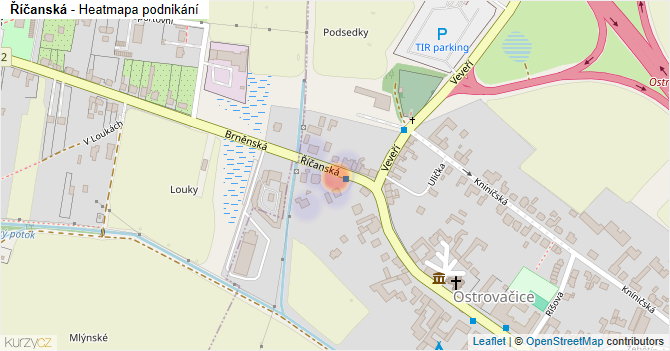 Říčanská - mapa podnikání