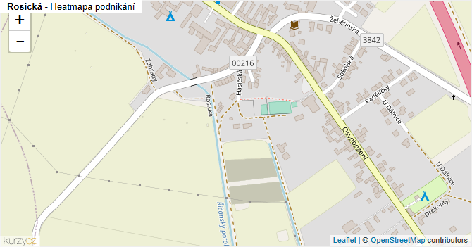 Rosická - mapa podnikání