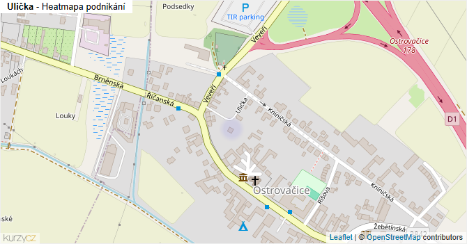 Ulička - mapa podnikání