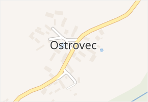 Ostrovec v obci Ostrovec-Lhotka - mapa části obce