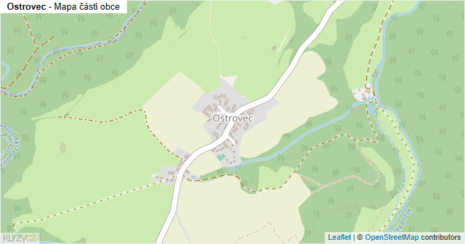 Ostrovec - mapa části obce