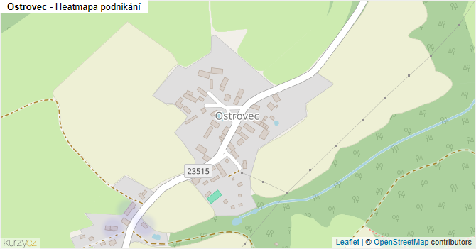 Ostrovec - mapa podnikání