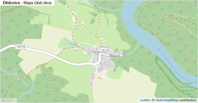 Dědovice - mapa části obce