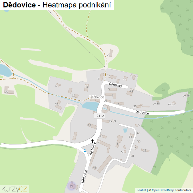 Mapa Dědovice - Firmy v části obce.