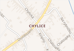 Chylice v obci Ostrožská Nová Ves - mapa části obce