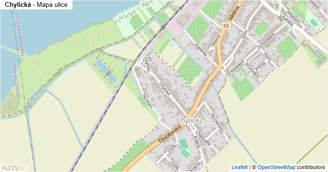Chylická - mapa ulice