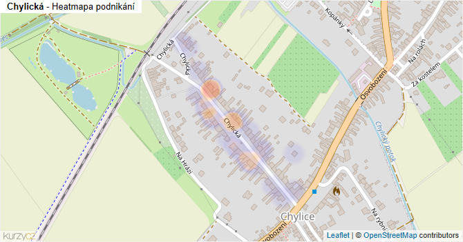 Chylická - mapa podnikání