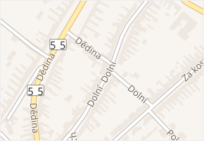 Dolní v obci Ostrožská Nová Ves - mapa ulice