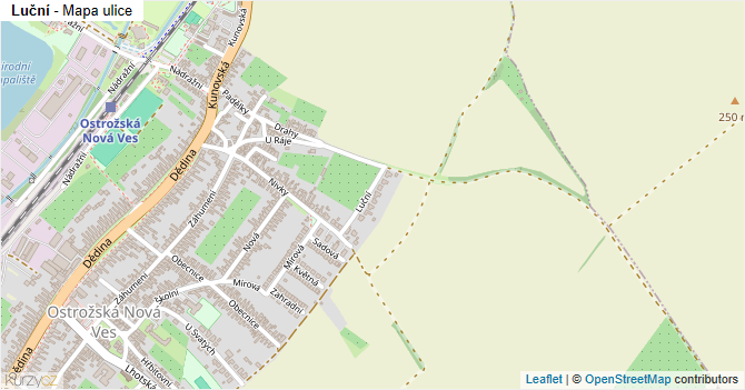 Luční - mapa ulice