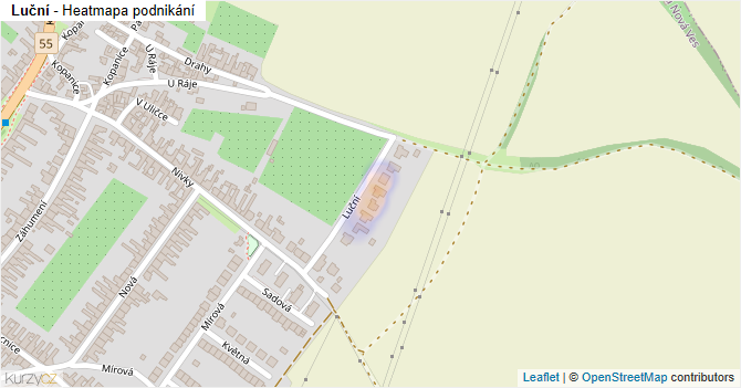 Luční - mapa podnikání