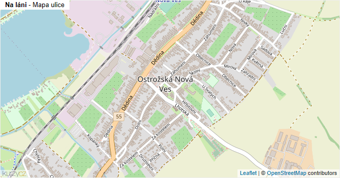 Na láni - mapa ulice