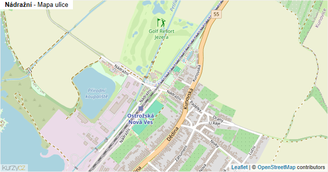 Nádražní - mapa ulice