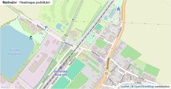 Nádražní - mapa podnikání