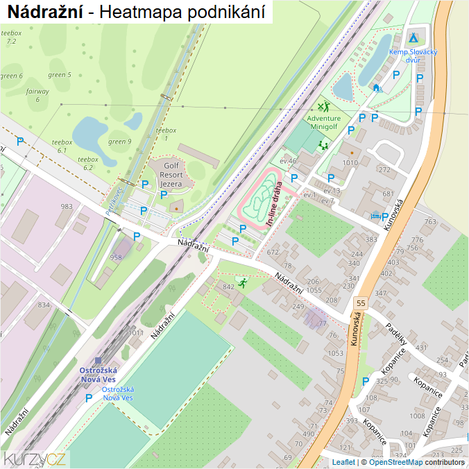 Mapa Nádražní - Firmy v ulici.