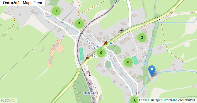 Ostružná - mapa firem