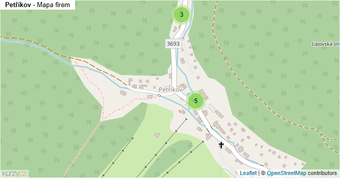 Petříkov - mapa firem