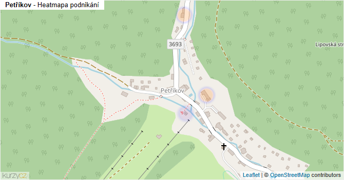 Petříkov - mapa podnikání