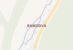 Ramzová v obci Ostružná - mapa části obce