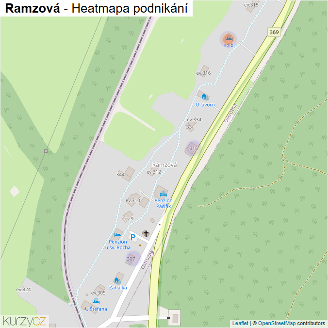 Mapa Ramzová - Firmy v části obce.