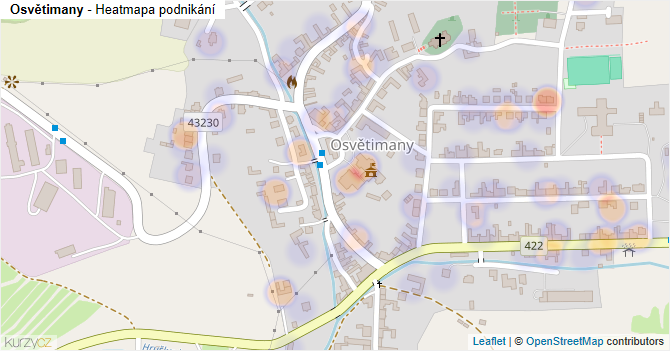 Osvětimany - mapa podnikání