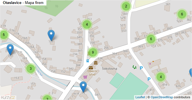 Otaslavice - mapa firem