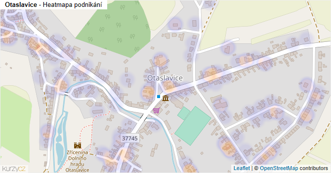 Otaslavice - mapa podnikání