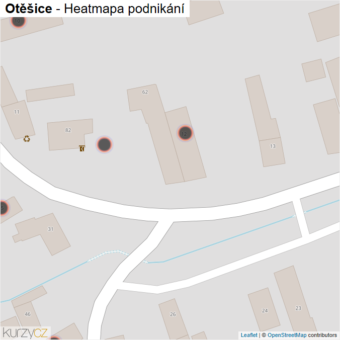 Mapa Otěšice - Firmy v obci.