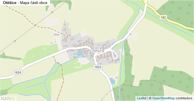 Otěšice - mapa části obce