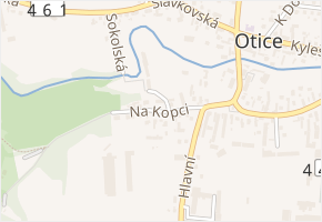 Na Kopci v obci Otice - mapa ulice
