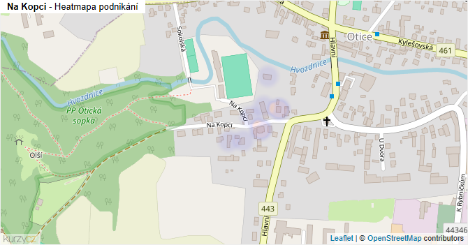 Na Kopci - mapa podnikání