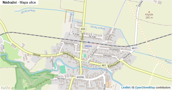 Nádražní - mapa ulice