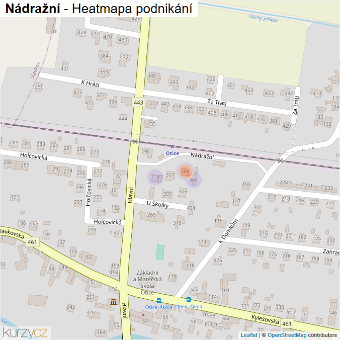 Mapa Nádražní - Firmy v ulici.