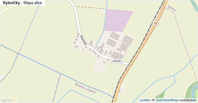 Rybníčky - mapa ulice