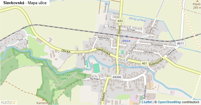 Slavkovská - mapa ulice